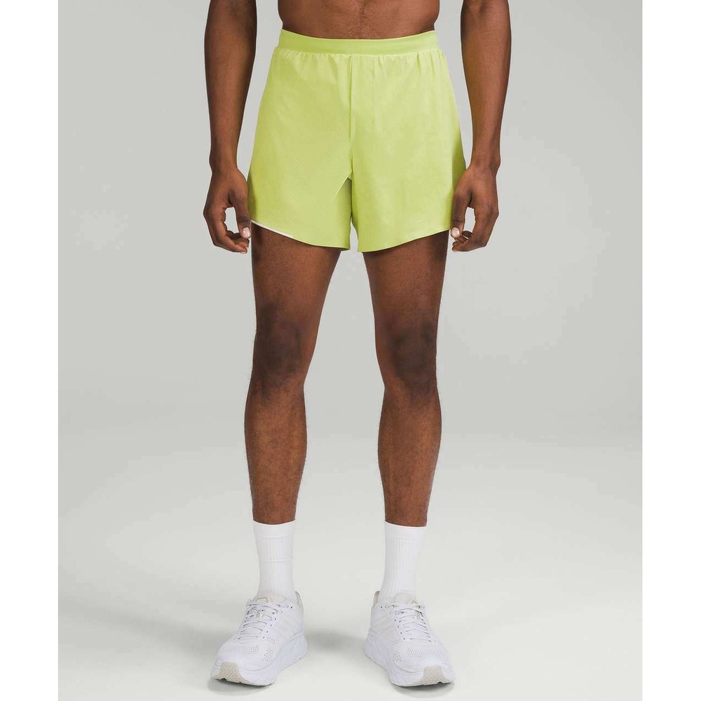 Lululemon  Fast and Free Lined Short 6'' Men S Neon Green Running Training Lined